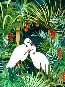 Photocircle Photocircle Poster / Leinwandbild - To Me, You're Perfect, Tropical Jungle Heron – Produktbild 1 von 1