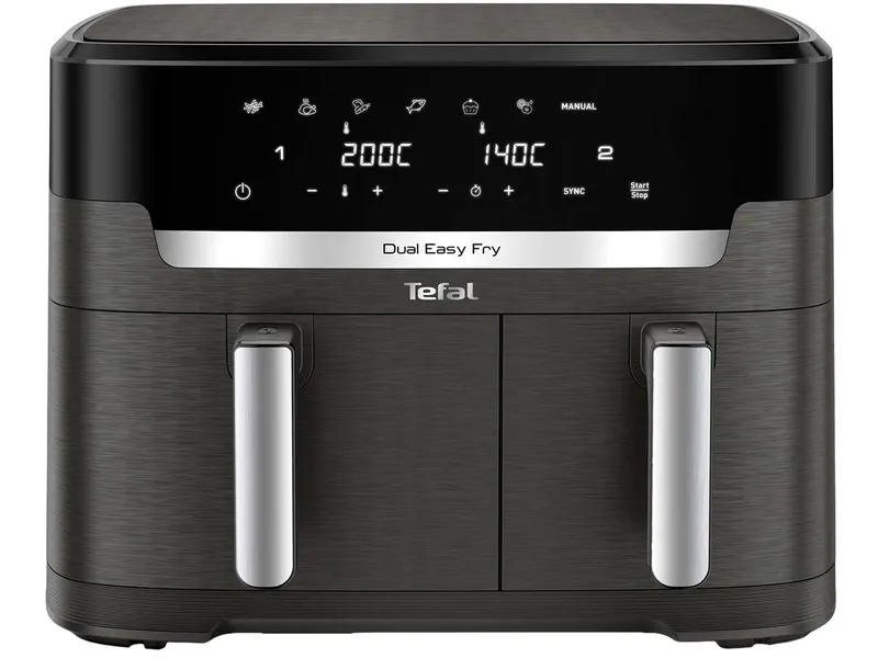 Tefal Tefal Heißluftfritteuse "Dual Easy Fry XXL EY942H" 11 l, anthrazit – Produktbild 2 von 2