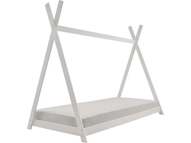 Kinderbett "Pinocchio", Buche weiß lackiert, 90 x 200 cm, Tipibett – Produktbild 1 von 1