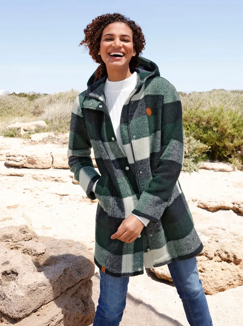 Witt Jacke, Moos-marine-kariert, – Produktbild 1 von 1