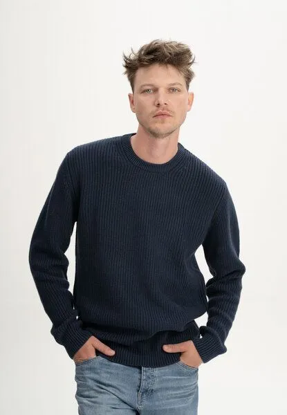MELA MELA Strickpullover RAVI aus 100% Bio-Baumwolle, Navy, – Produktbild 1 von 4