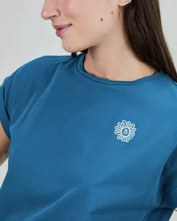Brava Fabrics Brava Fabrics Asis Percales Daisy Scoop T-Shirt Blau – Produktbild 1 von 1