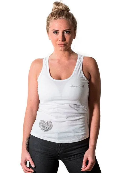 Human Family Human Family Körperbetontes Racerback Tanktop "Attention Little Heart", Rosa meliert, – Produktbild 4 von 4