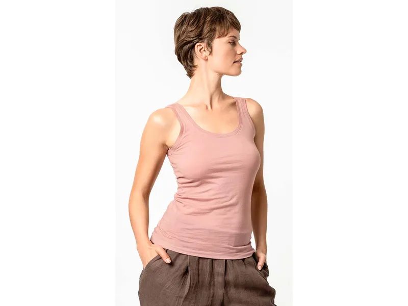 Living Crafts Living Crafts Bio-Damen-Tanktop "APINI" mit Rundhalsausschnitt, dried rose – Produktbild 2 von 5