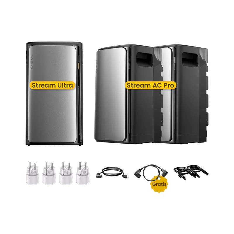 EcoFlow EcoFlow Stream Ultra, All-in-One Speicher für Balkonkraftwerke, by Powerness - Stream Ultra + 2 x Stream AC Pro | 5760Wh / 4 x Smart Plug / Standardversand – Produktbild 1 von 1