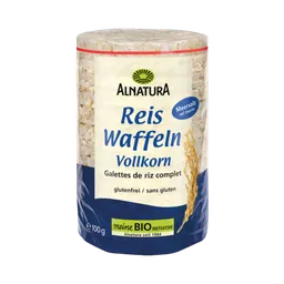 Alnatura Alnatura Bio Reiswaffeln Vollkorn mit Meersalz, 100g – Produktbild 1 von 1