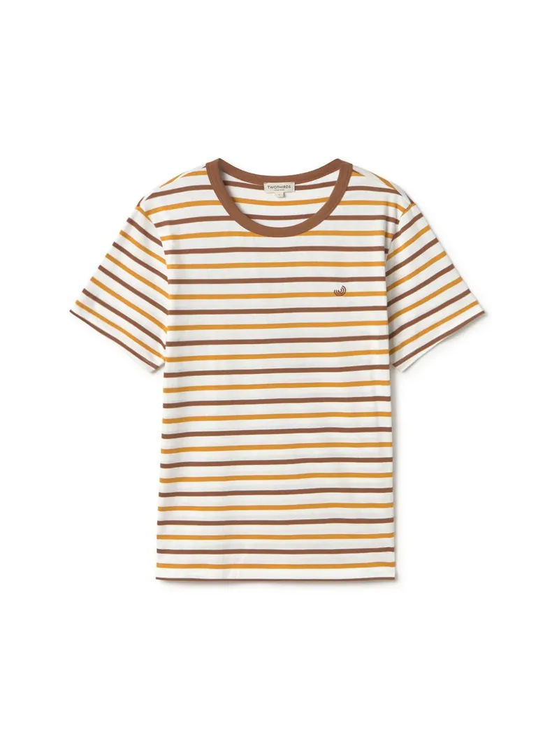 TWOTHIRDS TWOTHIRDS Herren vegan T-Shirt Burleigh Retro Stripes Braun, Braun, – Produktbild 2 von 2