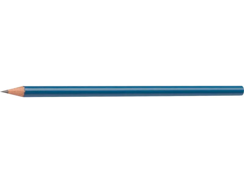 Memo Bleistift blau lackiert rund aus Zedernholz, FSC-zertifiziert – Produktbild 1 von 1