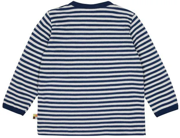 loud + proud loud + proud Babys & Kinder Shirt Streifen, GOTS-zertifiziert, Ultramarin(blau), – Produktbild 2 von 2