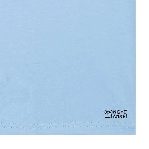 Spangeltangel Spangeltangel T-Shirt bedruckt, "Clownfisch", nachhaltig, Biobaumwolle, Brustprint, Herren, Männer, bio, Tiere, Fische, Meer, Ozean, Hellblau, – Produktbild 2 von 2