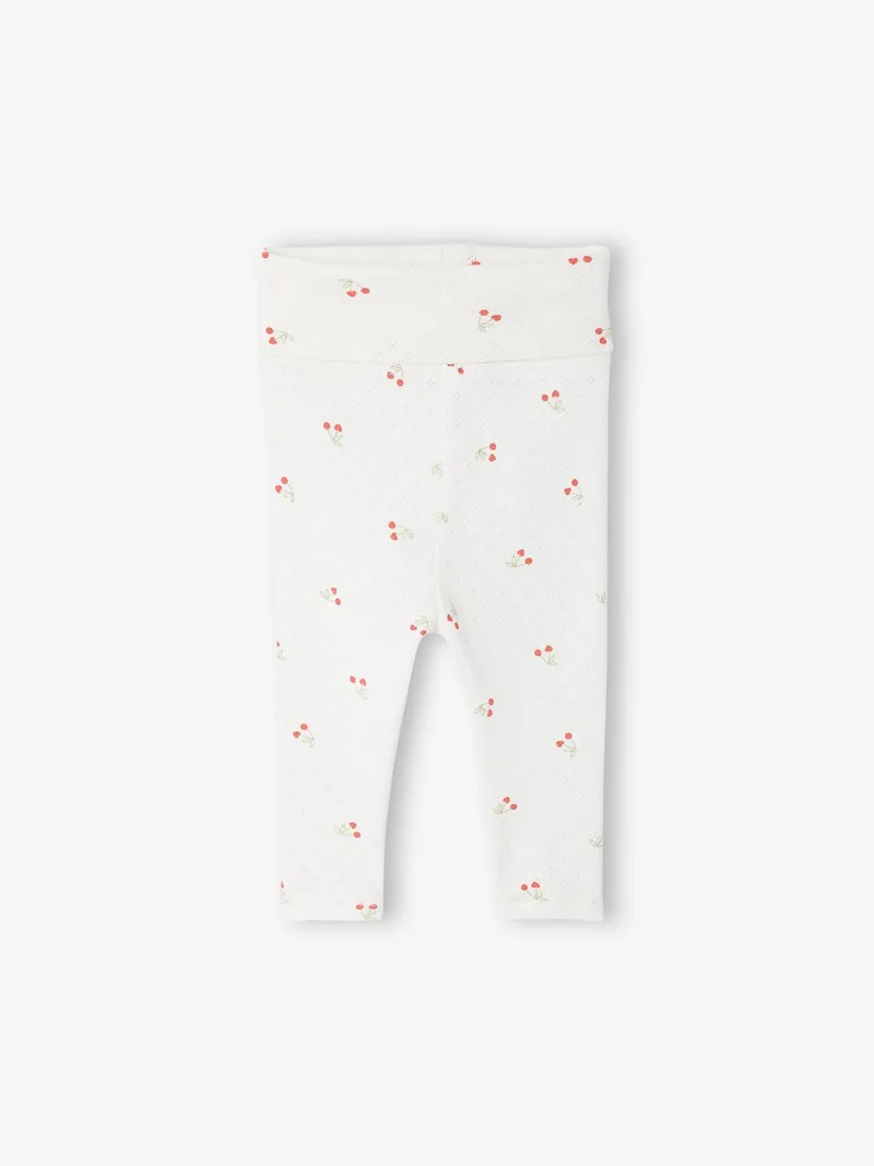 Vertbaudet Baby Leggings mit Ajourmuster, Wollweiß, – Produktbild 1 von 2