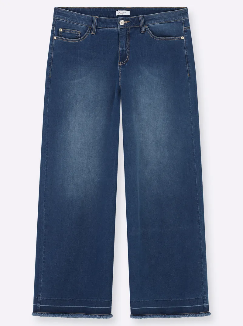 sheego Jeans darkblue-stone-washed, Darkblue-stone-washed, – Produktbild 1 von 2