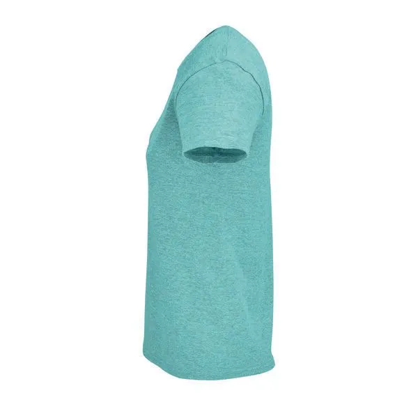 Sol's Sol's Damen T-Shirt Kurzarm Rundhals aus Bio - Baumwolle, Heather light green, – Produktbild 3 von 3