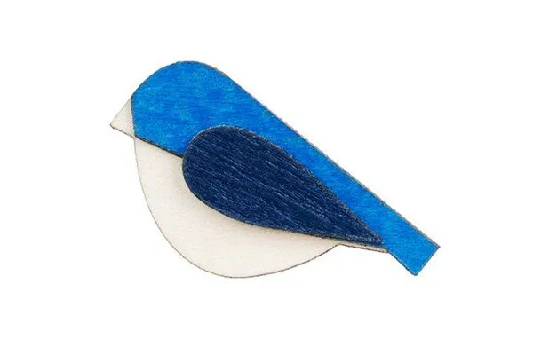 BeWooden BeWooden Holzbrosche „Blue Bird“ – Produktbild 2 von 2