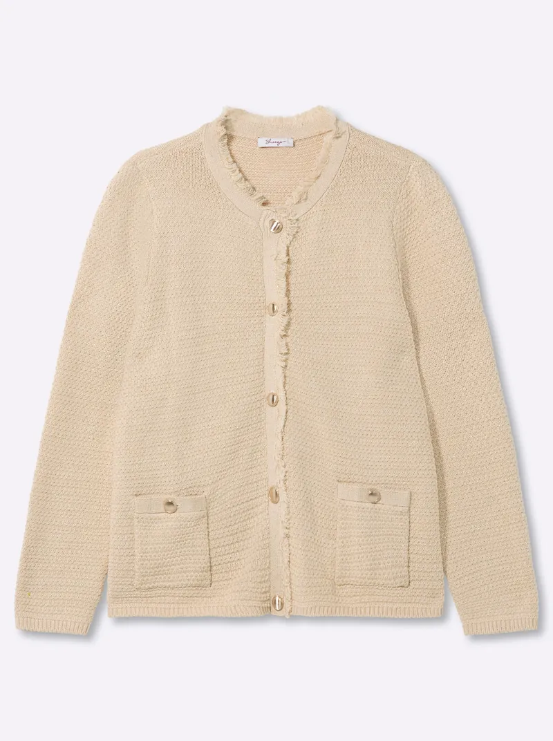 sheego Cardigan, Elfenbein, – Produktbild 1 von 2