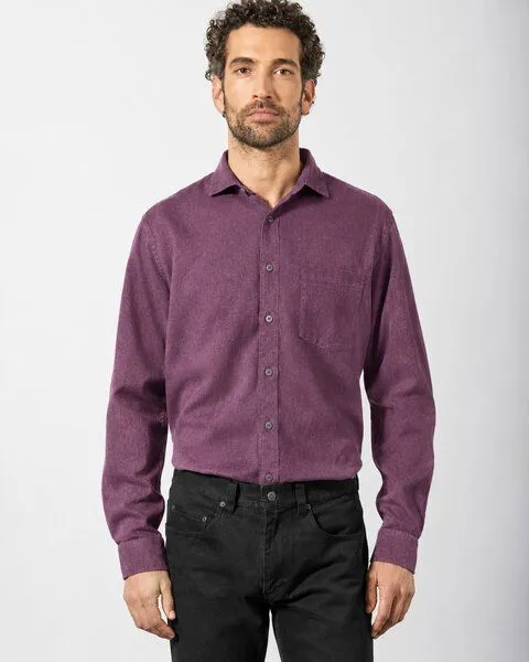 HempAge HempAge Herren Freizeithemd Hanf/Bio-Baumwolle, Purple, – Produktbild 1 von 5