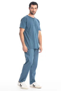 RAVENS VIEW IBIZA RAVENS VIEW IBIZA Herren vegan T-Shirt Enzo Jeans Blau – Produktbild 1 von 1