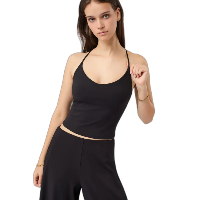 mandala Damen-Top Mandala Cropped Pilates, Noir, – Produktbild 1 von 1