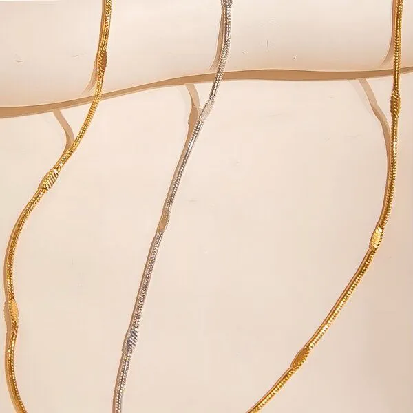 ELEKTROPULLI ELEKTROPULLI Armband mit feiner Struktur, 1mm schmal, Silber, – Produktbild 2 von 2