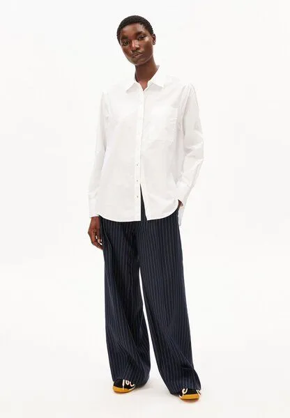 ARMEDANGELS ARMEDANGELS LOOSE POPLIN Damen Bluse aus Bio-Baumwolle, White, – Produktbild 4 von 4