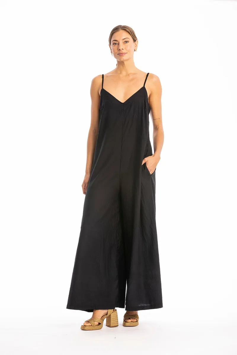 RAVENS VIEW IBIZA RAVENS VIEW IBIZA Damen vegan Jumpsuit Kiera Schwarz, Schwarz, – Produktbild 1 von 1