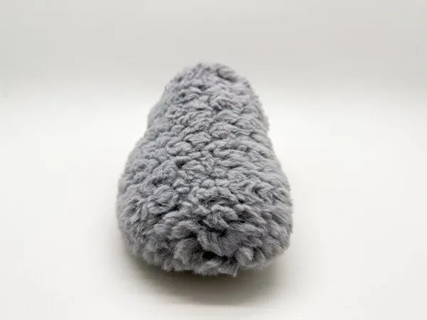 thies Hausschuh "thies ® Rec Fluffy Slipper" aus rec. PES, Grey (grau), – Produktbild 4 von 4