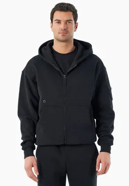 ORGANICATION ORGANICATION Herren vegan Hoodie Full Zip Jenna Schwarz – Produktbild 1 von 1