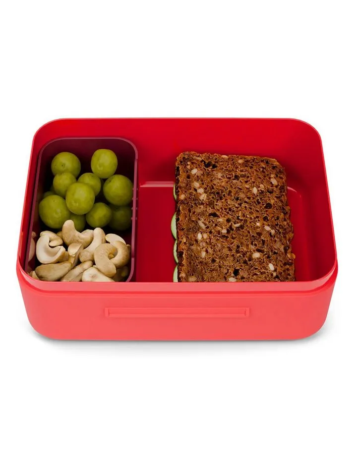 Ergobag Ergobag Lunchbox Brotdose, Kunststoff, (Brotdose, 1-tlg., 1x Brotdose), spülmaschinengeeignet bis 45 Grad, Handwäsche empfohlen, Rot, – Produktbild 4 von 4