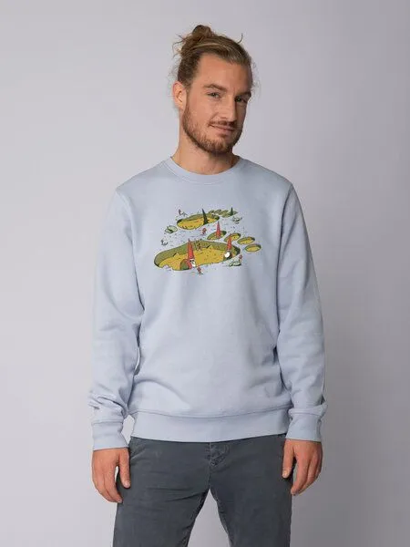watapparel watapparel Sweatshirt Unisex Gnome Footprint, Serene blue, – Produktbild 2 von 4