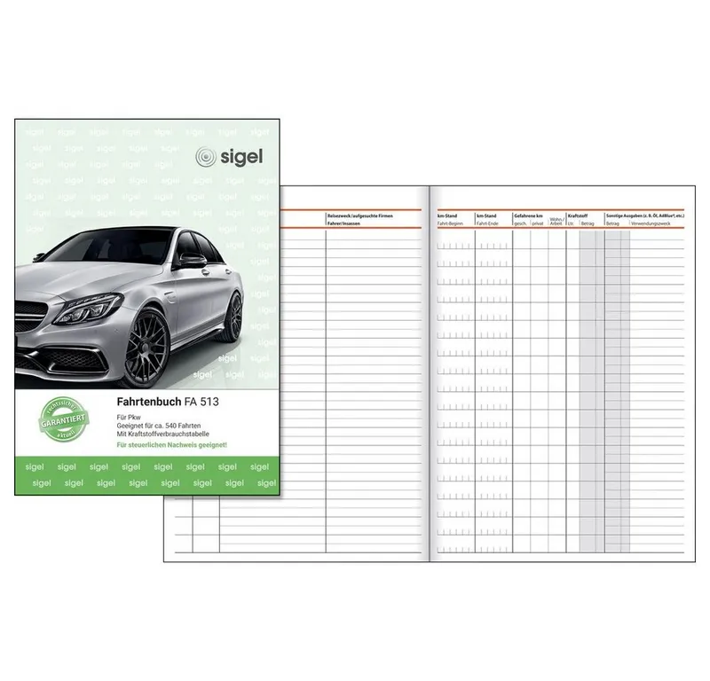 Sigel Sigel Formularblock Sigel FA513 DIN A5 Fahrtenbuch Anzahl der Blätter: 32 1 St. – Produktbild 2 von 7