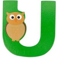 El Puente El Puente Holzbuchstabe U "Uhu" | Fair Trade & Handmade aus Sri Lanka – Produktbild 1 von 1
