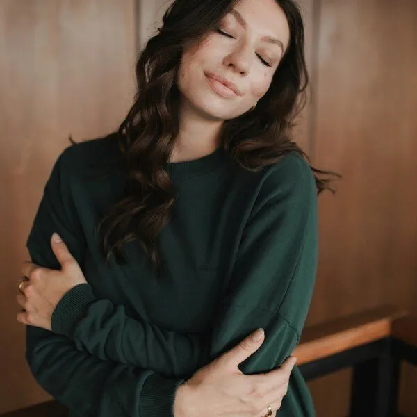 NORDLICHT NORDLICHT Sweat Kleid MALIN aus 100% Baumwolle, Waldgrün (grün), – Produktbild 4 von 4