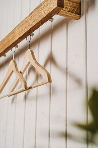 kleiderleiter_de kleiderleiter_de Garderobe, Wandgarderobe ABLA aus Eiche, Buche oder Nussbaum – Produktbild 3 von 5