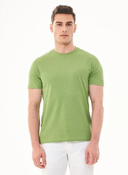 ORGANICATION ORGANICATION Basic T-Shirt aus Bio-Baumwolle, Grün(grass green), – Produktbild 1 von 4