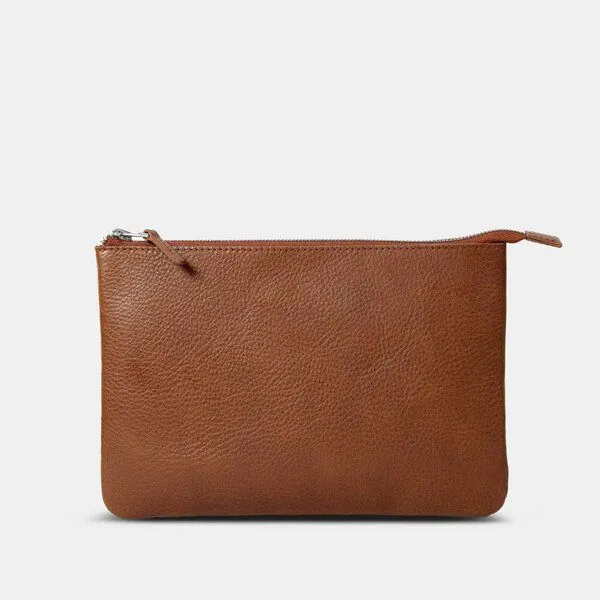GOOD WILHELM GOOD WILHELM Kabeltasche und Zubehörtasche aus Vachetta Leder (vegetabil gegerbt), Cognac, – Produktbild 2 von 2