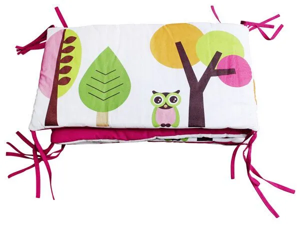Millemarille Millemarille Bettnestchen für 3 Bettseiten, Bettnestchen "modern owls pink" (eule pink), – Produktbild 2 von 2