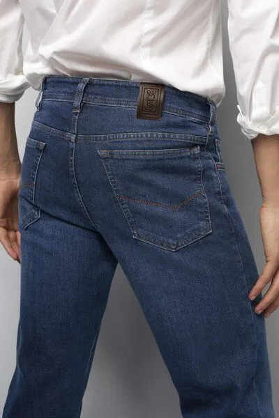 M 5 BY MEYER M 5 BY MEYER STRETCH FIVE POCKET DENIM, Blau (blue stone), – Produktbild 5 von 5