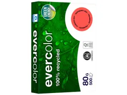 Clairefontaine 500 Blatt Clairfontaine Farbiges Recycling-Kopierpapier 'Evercolor' Himbeerrot 80g, DIN A4 – Produktbild 1 von 1