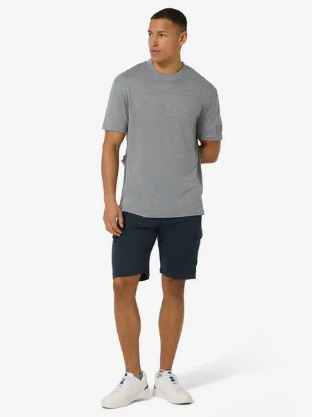 Super.Natural Super.Natural T-Shirt Casual Rib Bio J Tee für Herren, Merino, Cashmere grey melange, – Produktbild 3 von 4