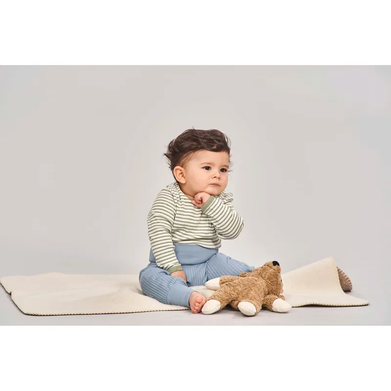 Sense Organics Sense Organics Body langarm Ringel Rippqualität, Natur | mehrfarbig | gruen, – Produktbild 2 von 3