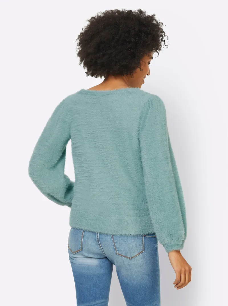 heine Strickpullover kalkmint, Kalkmint, – Produktbild 1 von 2