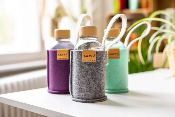 Carry Bottles Carry Bottles Carry Sleeve Filztasche 0.4l, Minze, – Produktbild 2 von 4