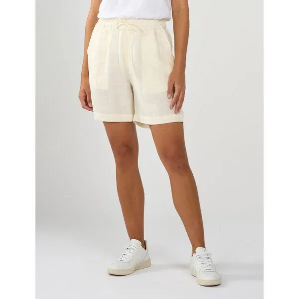 KnowledgeCotton Apparel KnowledgeCotton Apparel Shorts LINEN MIX aus Bio-Leinen und Tencel, Natur (buttercream), – Produktbild 2 von 3
