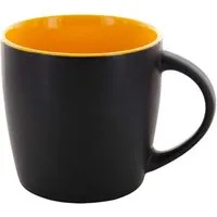 Keramiktasse "ENNIA" mattschwarz/gelb – Produktbild 1 von 1