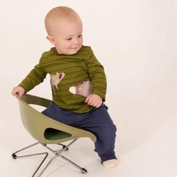 Sense Organics Sense Organics Babyhose in denimblau, Modell ESSLI, Blue, – Produktbild 2 von 3