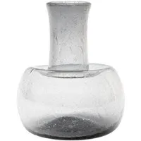 El Puente El Puente Bauchige Vase aus recyceltem Glas in Schwarz | Fair Trade & Handmade aus Ägypten – Produktbild 1 von 1