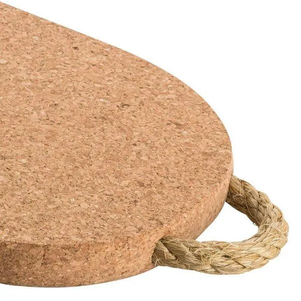 Kork-Deko Kork-Deko Pfannenuntersetzer 30x20 cm | Korkuntersetzer für Auflaufformen und Backbleche mit Schlaufen – Produktbild 2 von 6