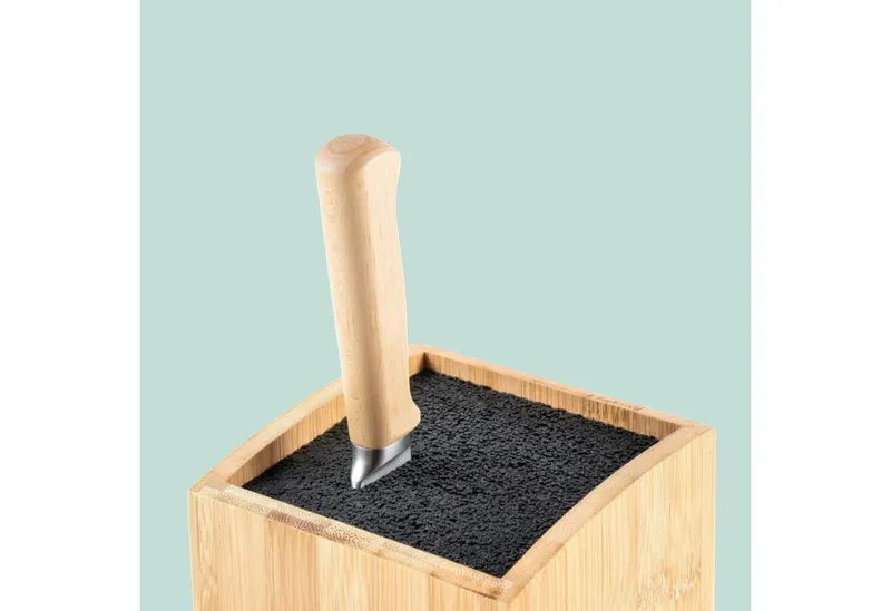 RELAXDAYS RELAXDAYS Messerblock Bambus 2 Etagen (1tlg), Braun|schwarz, – Produktbild 5 von 5