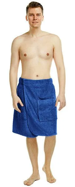 Arus Arus-Saunakilt für Herren aus 100% Bio-Baumwolle, Königsblau, – Produktbild 3 von 4