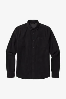 KnowledgeCotton Apparel KnowledgeCotton Apparel Herren vegan Hemd Regular Passform Cord Schwarz Jet – Produktbild 1 von 1